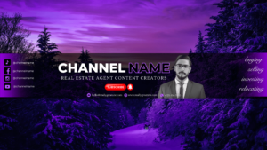 real estate agent youtube purple banner 63